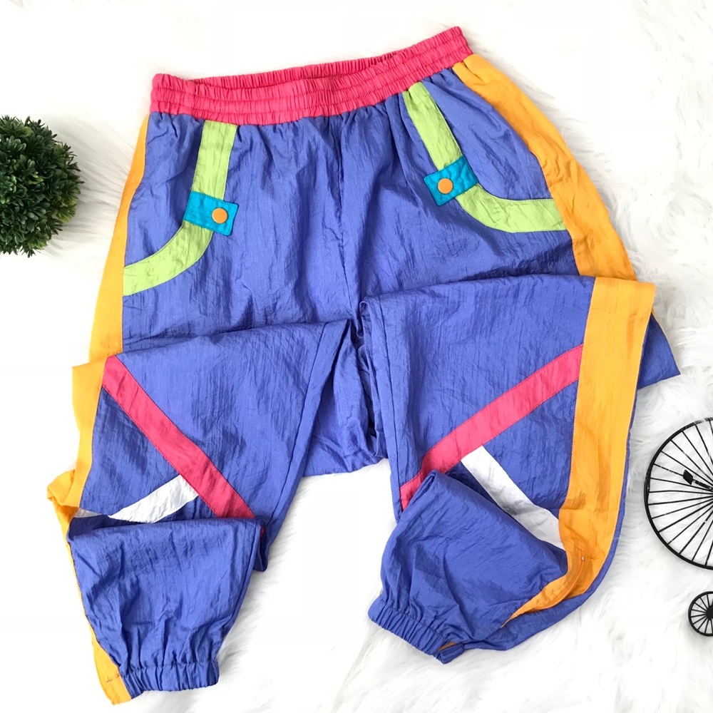 Vintage Clipper Bay Colorful Windbreaker Pants